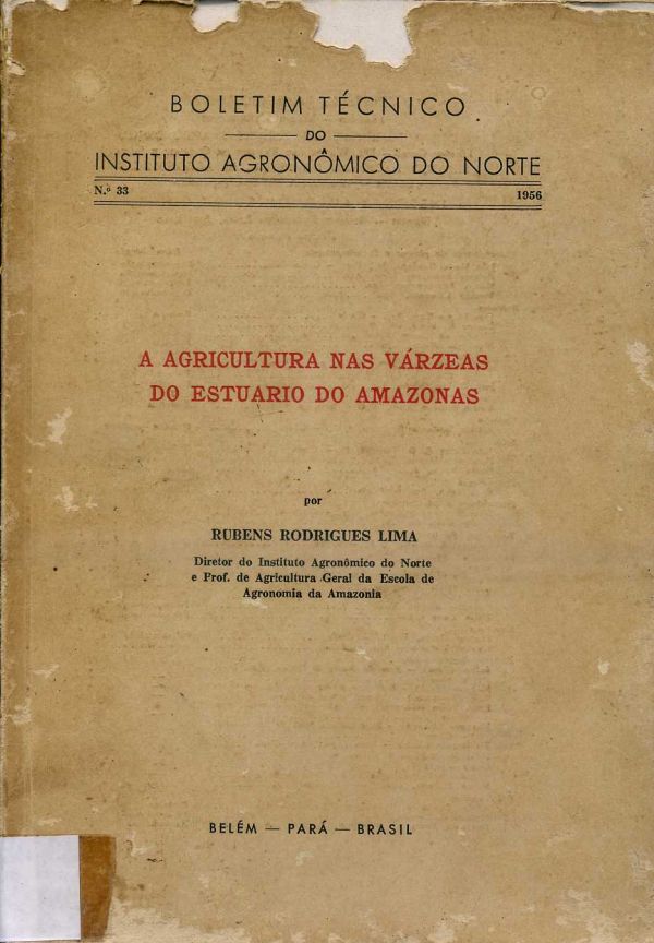 Agricultura nas Várzeas do Estuário do Amazonas, A